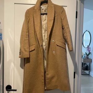 Beige top shop pea coat